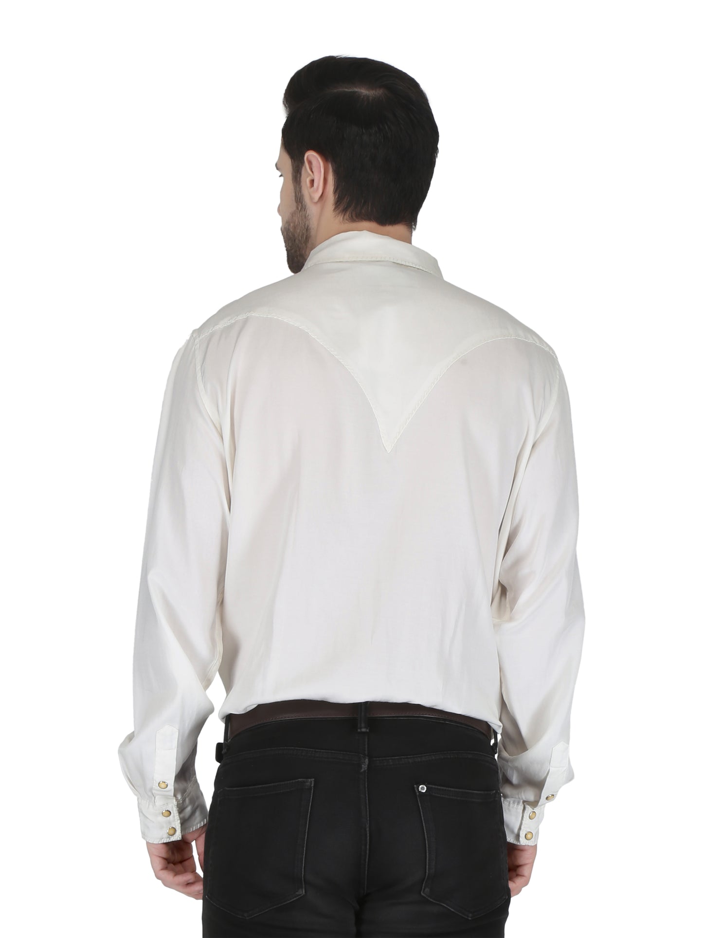 White With White Western 2 Pocket Whip Stitched Shirt