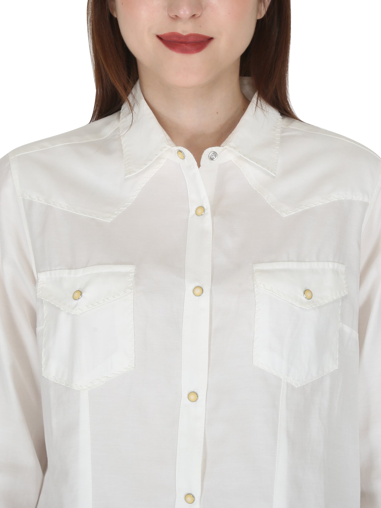 White With Whip Stitching Shirt