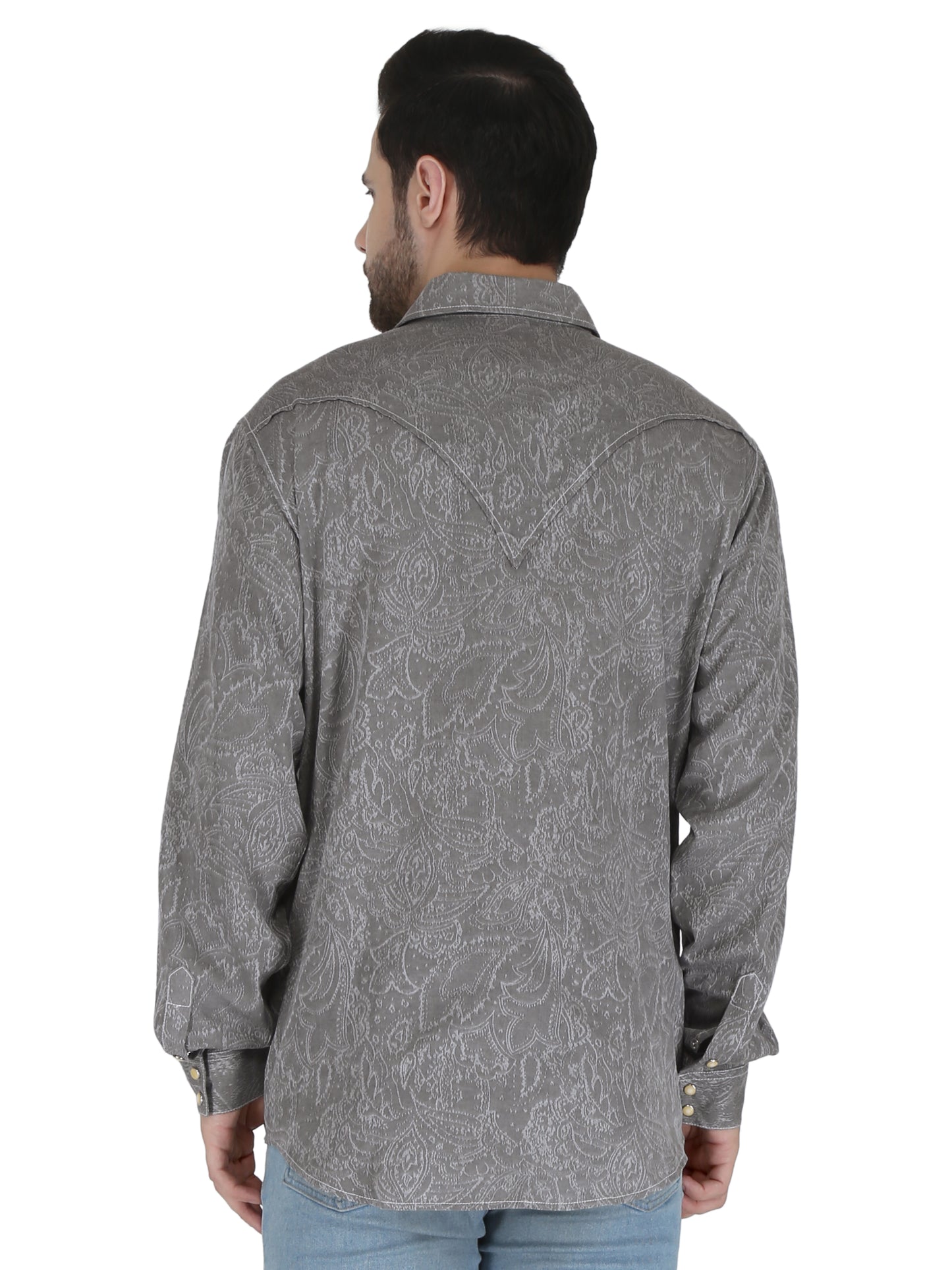 Greystone Washed Jacquard Western Shirt