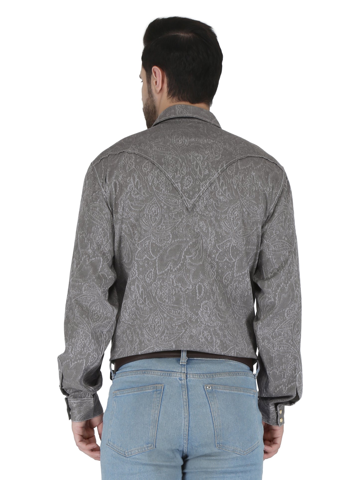 Greystone Washed Jacquard Western Shirt