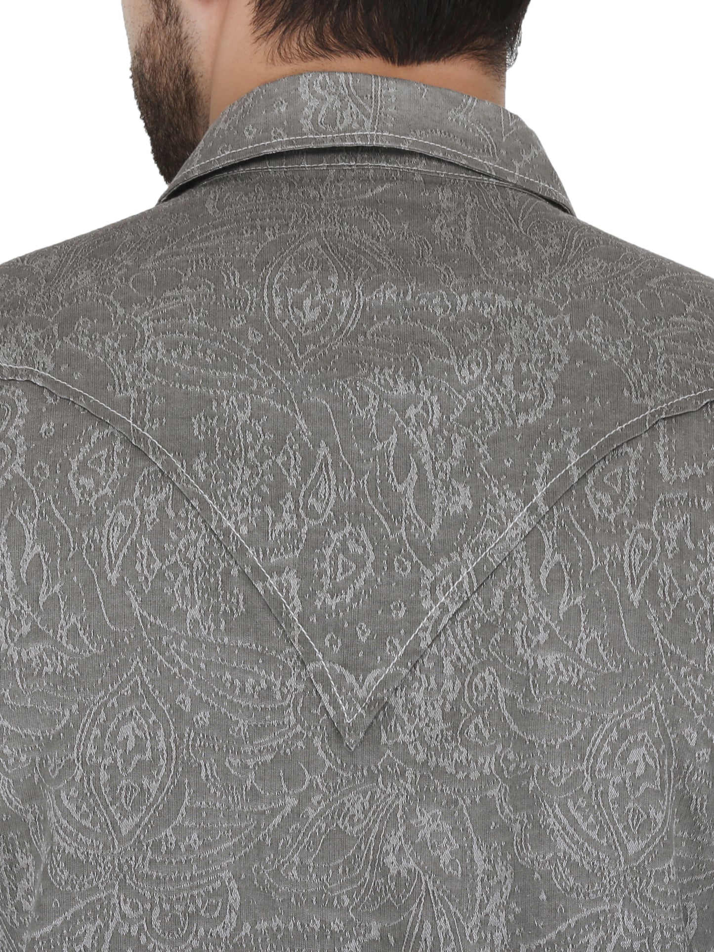 Greystone Washed Jacquard Western Shirt