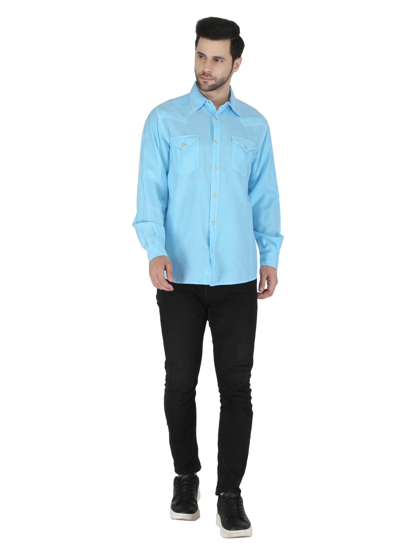 Turquoise Whip Stitch Shirt