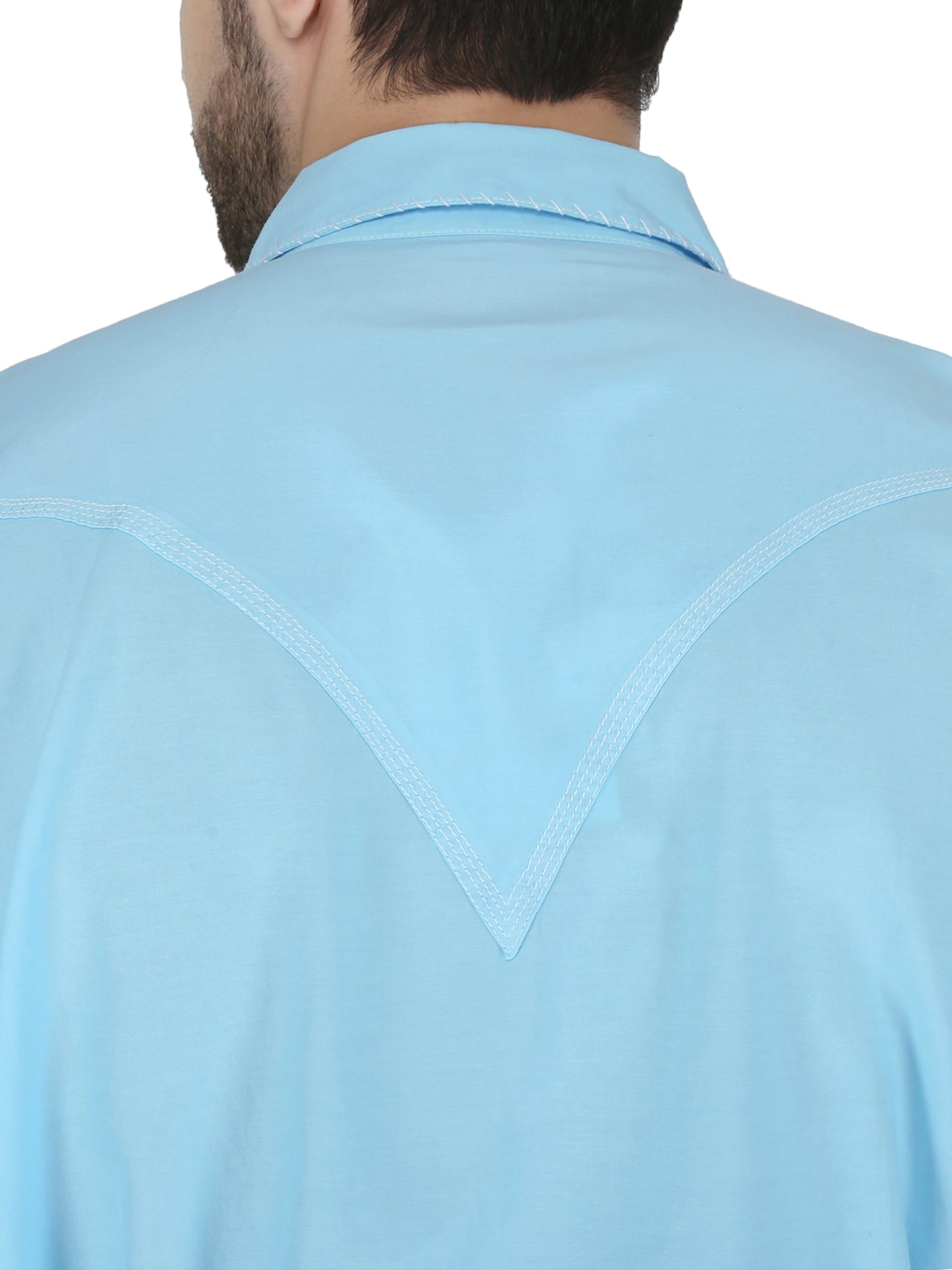 Turquoise Whip Stitch Shirt