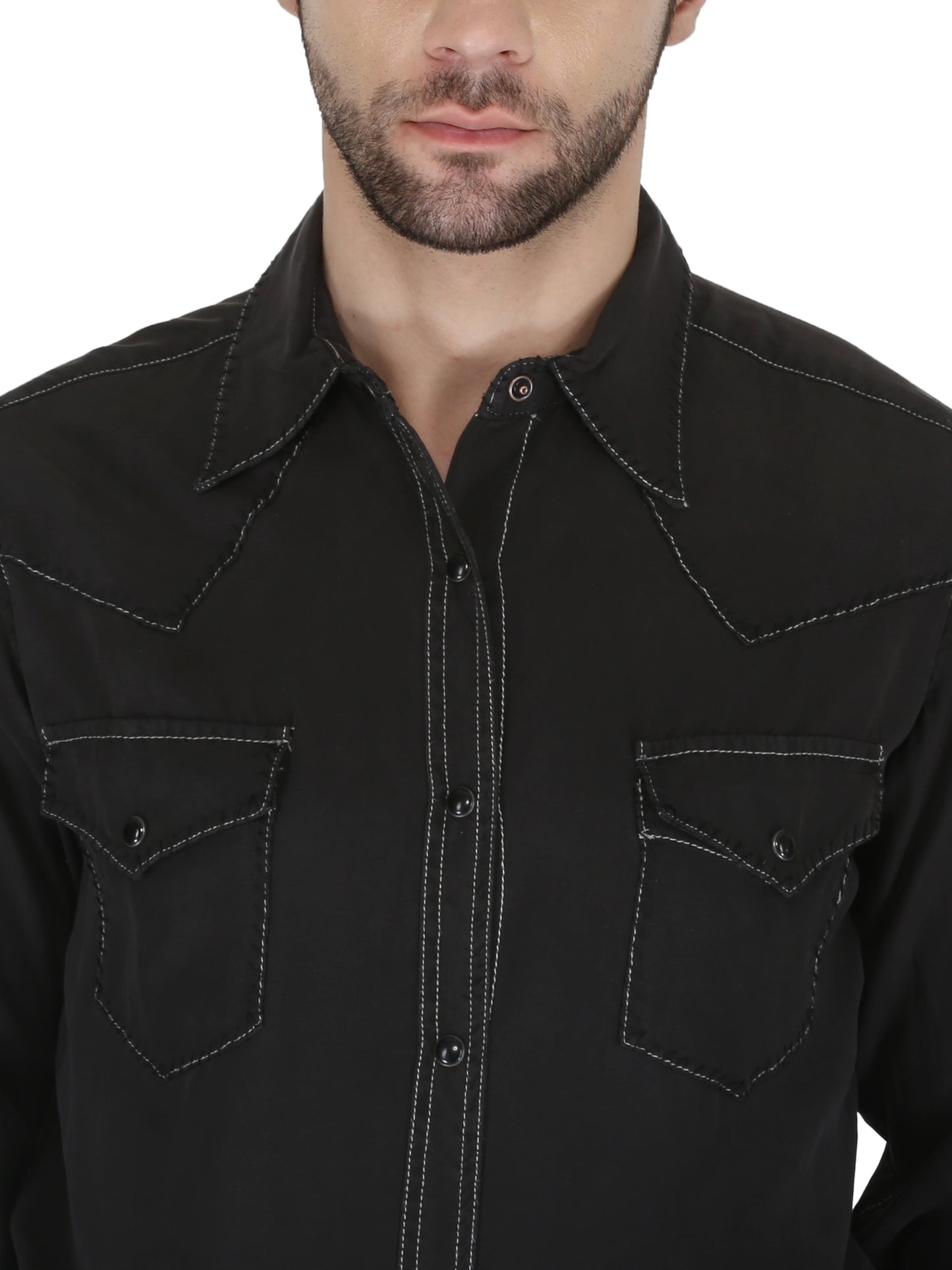 Black With Black Stitching Shirt